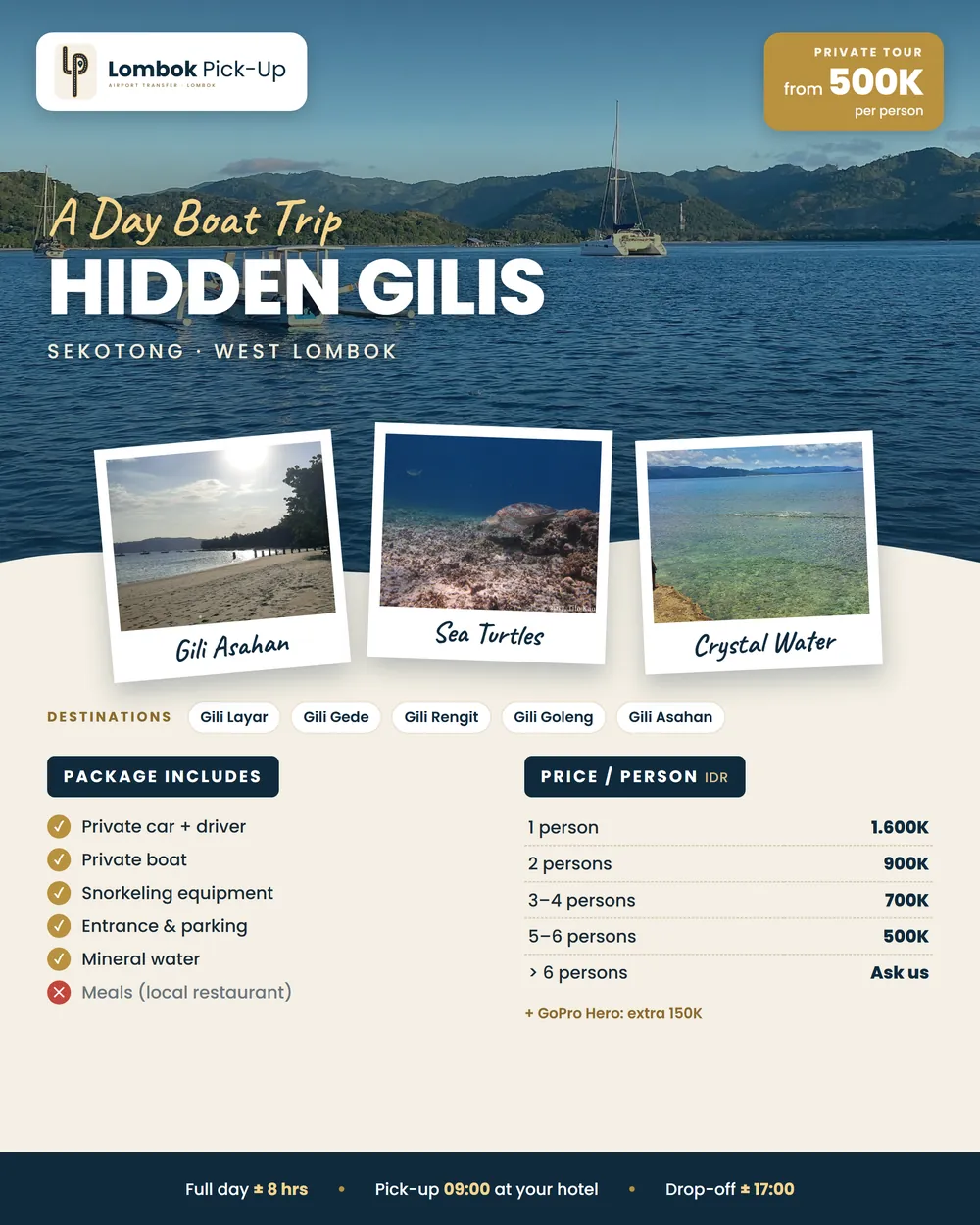 Hidden Gilis tour flyer